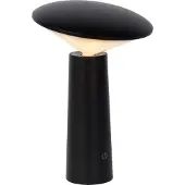 Lucide JIVE - wiederaufladbare Tischlampe Innen/Außen - Akku/Batterie - Ø 13,7 cm - LED Dim. - CCT - 1x3W 2800K/6500K - IP44 - Schwarz