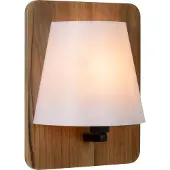 Lucide Idaho - applique - 12 x 12 x 25 cm - brun et opale
