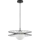 Nova Luce Suspension noire Ellery Ø 45cm