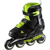 Rollerblade Microblade patins en ligne fille noir vert taille 36,5-40,5