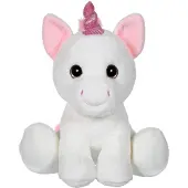 Big Buy Cooking Peluche Licorne - Yeux de chiot - 40 cm - Blanche - Pour les enfants dès la naissance