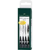 Faber-Castell Lot de 4 feutres à encre de chine Pitt col 199