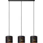 Lucide Lampe suspendue Rosas 3 noir clair avec or