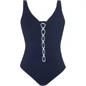 Sunflair Maillot de bain bleu foncé / blanc