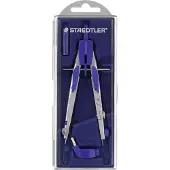 Staedtler Compas à réglage rapide broche d'entraînement central, porte-stylo, Compas, Violet, Gris, Argent, Bleu