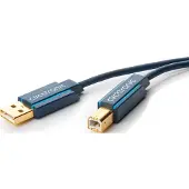 ClickTronic - Câble USB - USB type B (M) pour USB (M) - USB 2.0 - 1.8 m - gris