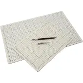 Creativ Company Tapis de découpe en caoutchouc avec quadrillage, 22 x 30 cm