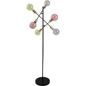 Näve Lampadaire Salon Lampadaire Vintage 6 flammes Noir 2097122