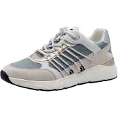 Tamaris Baskets basses beige / bleu denim / or / blanc