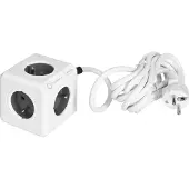 Allocacoc Câble d'extension, multiprise PowerCube Extended 1,5 m FR - gris, 5x 230V