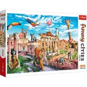 Trefl Puzzle Funny Cities/Animaux sauvages à Rome 1000 pièces (1000 pièces)
