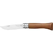 Opinel couteau de poche No. 6 Gamme de luxe, Inox, noyer