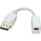 Lindy Displayport To Mini Displayport 1.4 Cable 0.15 M Blanc