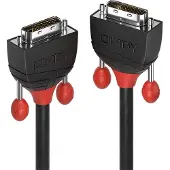 Lindy - Câble DVI - liaison double - DVI-D (M) pour DVI-D (M) - 5 m - rond vis moletées - noir