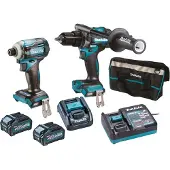 Makita Batterie Combo 40V DK0114G201 perceuse-visseuse à percussion HP001G + clé à chocs TD001G (2x4.0Ah)