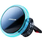 JOYROOM Support de voiture pour téléphone avec chargeur inductif Qi 15W (compatible MagSafe) pour grille de pare-brise argent (JR-ZS291)
