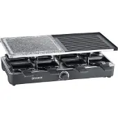 Severin Appareil à raclette - RG2376 - Jusqu'à 8 personnes - Pierre de cuisson naturelle et plaque réversible - 1400W