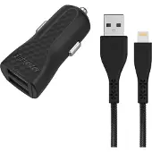 Energizer DC2CLLIM Chargeur de batterie pour appareils mobiles Auto Noir, Adaptateur pour véhicule, Noir