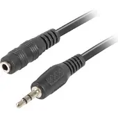 Lanberg CA-MJFJ-10CC-0015-BK câble audio 1,5 m 3,5mm Noir