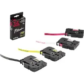 Brother MK221BZ Cassettes de ruban M - non laminé, 9 mm x 8 m, noir sur blanc