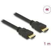 DeLOCK - Câble HDMI avec Ethernet - HDMI mâle pour HDMI mâle - 1 m - noir - support 4K