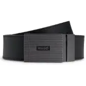 HUGO Ceinture réversible en cuir italien avec boucle plate