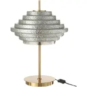 J-Line Lampe de table Led Or Métal/Verre Fumé