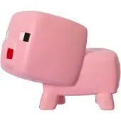 Just Toys Minecraft Mega SquishMe Figurine anti-stress série 1 cochon 15 cm - Sous licence officielle, mousse polyuréthane extra souple
