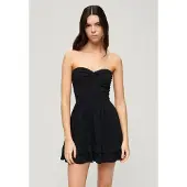 Superdry Femme Mini-robe Bustier en Dentelle Esprit Années 50 Noir Taille: 44
