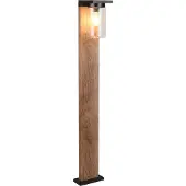TRIO Lampe de jardin Ardila noir avec bois 100cm