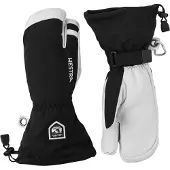 Hestra - Gants de ski 3 doigts en cuir - 3-finger Army Leather Heli Ski Black en Cuir - Taille 8 - Noir