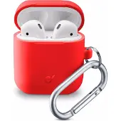 Cellularline Bounce - AirPods 1&2 Etui AirPod en silicone souple avec crochet