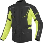 Bogotto Azury 2in1 blouson textile imperméable pour moto, noir/néon, L
