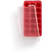 Lékué Ice Cubes, Bacs à glaçons + moules à glace, Rouge