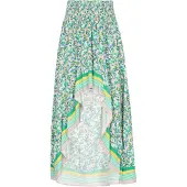 Usha Jupe beige / bleu / jaune / vert
