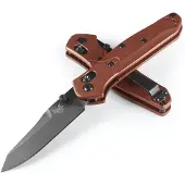 Benchmade Couteau pliant Mini Osborne Magnacut DLC, burnt copper aluminum