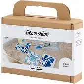 Creativ Company Mini Hobbies Set Décoration Sous-verres en Porcelaine Bleu