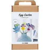 Creativ Company Hobbieset Fleurs de boîtes d'ufs Couleurs pastel