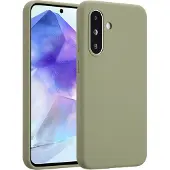 Accezz Coque Liquid Silicone pour Samsung Galaxy A36 / A56 - Cooper Green