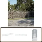 vidaXL Gabion avec couvercle 800x50x100 cm Fer galvanisé