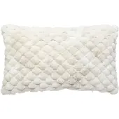 Atmosphera Coussin Jacquard Adriel en fausse fourrure 38 x 58 cm