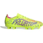 Adidas Bottes de football Homme Predator League FG/MG Terrain ferme/Terrain polyvalent Lucid Lemon/Blue Fusion/Lucid Pink