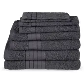 Emotion linge de bain - Ensemble de 8 - Coton - Anthracite