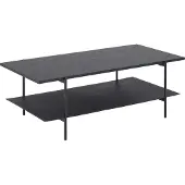 Actona Angus Table basse avec 1 espace de rangement, noir.