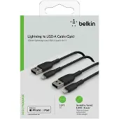 Belkin Câble BLK1394A USB A vers Lightning en PVC, 1 m, noir