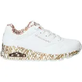 SKECHERS Baskets basses 'Uno - Loving Love' or / blanc