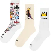 Jimmy Lion Athletic Basquiat Long Socks 3 Pairs Beige,Blanc EU 36-40