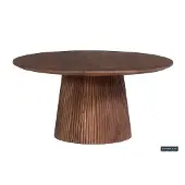 Rousseau Table basse ronde Miguel 80cm brun clair