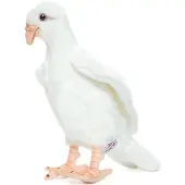 Hansa Toy 5434, colombe blanche, 20 cm, peluche, animal en tissu, jouet en peluche