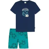 Schiesser Pyjama 'Boys World' bleu nuit / azur